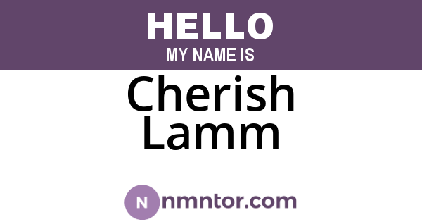 Cherish Lamm