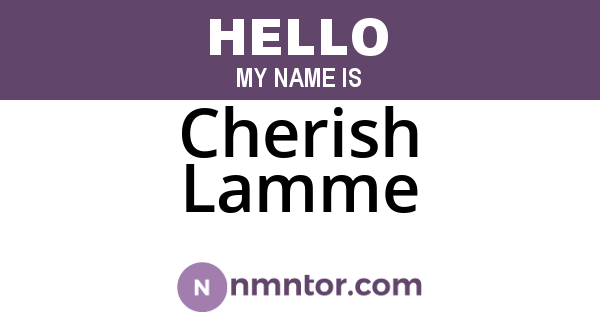 Cherish Lamme