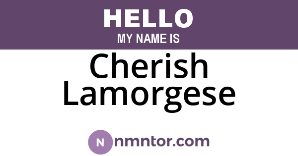 Cherish Lamorgese