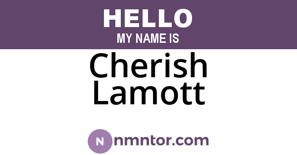 Cherish Lamott