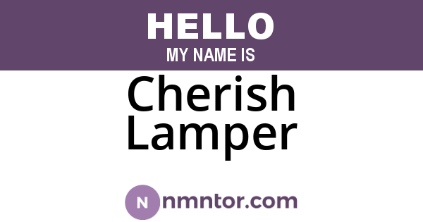 Cherish Lamper
