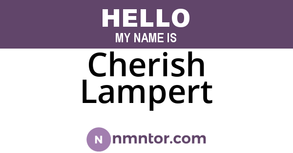 Cherish Lampert