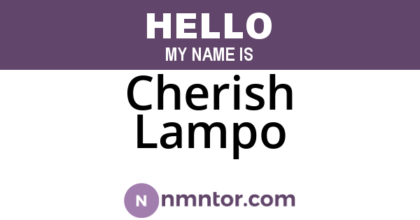 Cherish Lampo