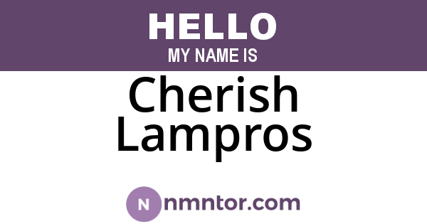 Cherish Lampros