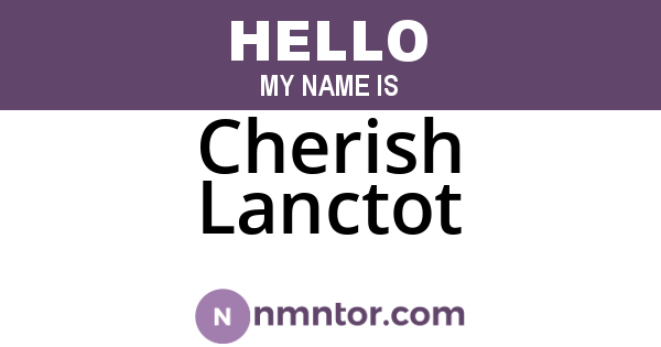 Cherish Lanctot