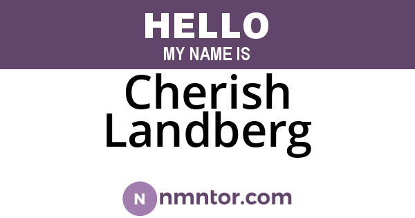 Cherish Landberg