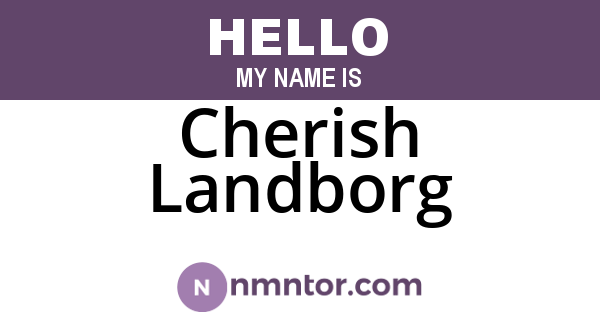 Cherish Landborg