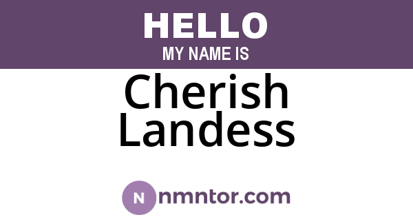 Cherish Landess