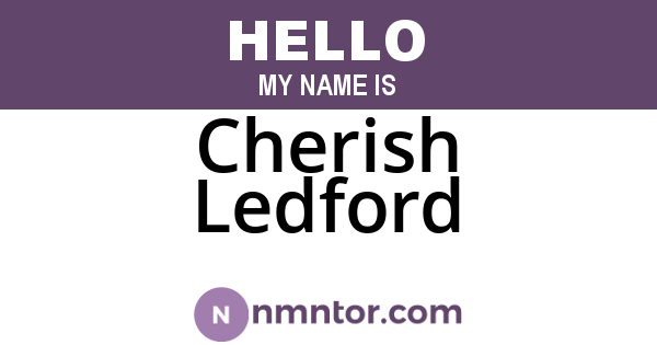 Cherish Ledford