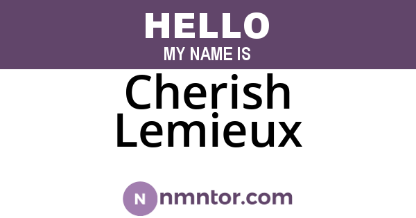 Cherish Lemieux