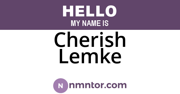 Cherish Lemke