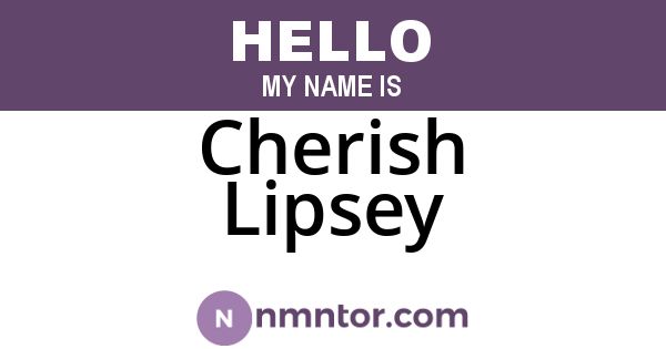 Cherish Lipsey