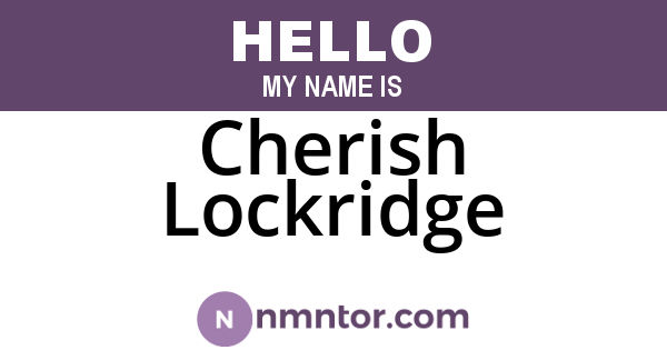 Cherish Lockridge