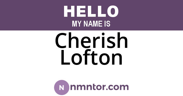 Cherish Lofton