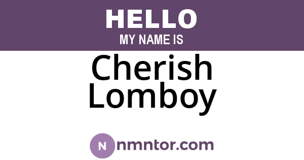 Cherish Lomboy