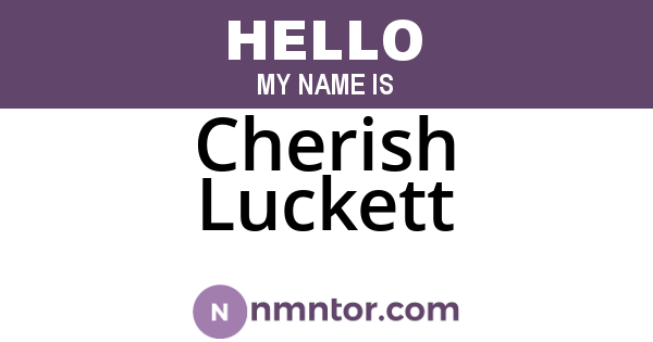 Cherish Luckett