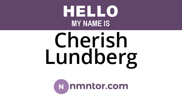 Cherish Lundberg