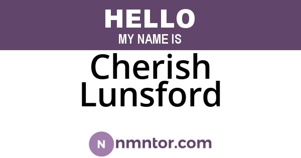 Cherish Lunsford