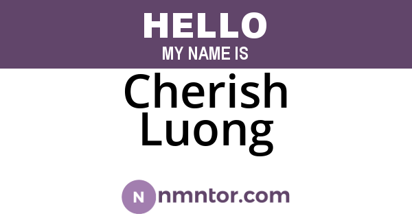 Cherish Luong
