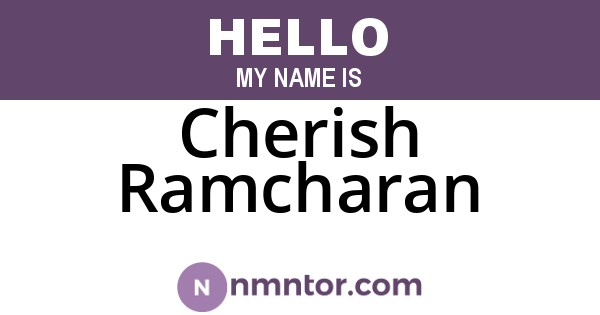 Cherish Ramcharan