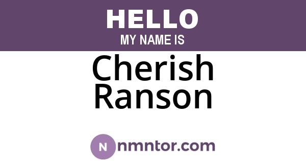 Cherish Ranson