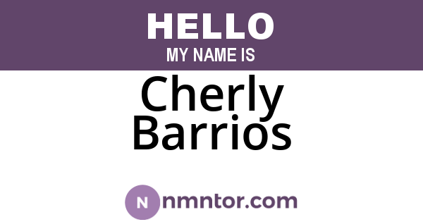 Cherly Barrios