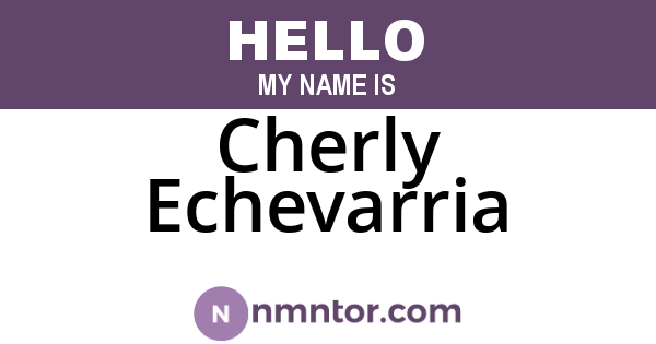 Cherly Echevarria