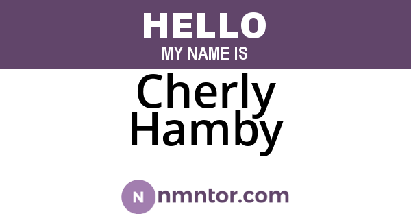 Cherly Hamby