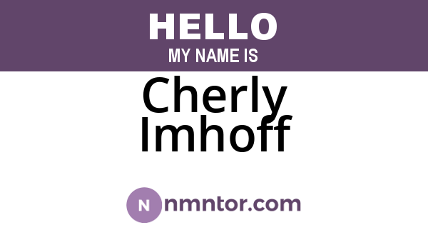 Cherly Imhoff