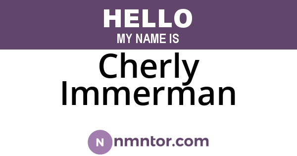 Cherly Immerman