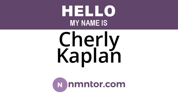 Cherly Kaplan