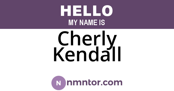Cherly Kendall