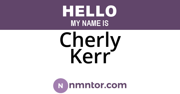 Cherly Kerr