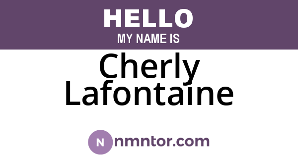 Cherly Lafontaine