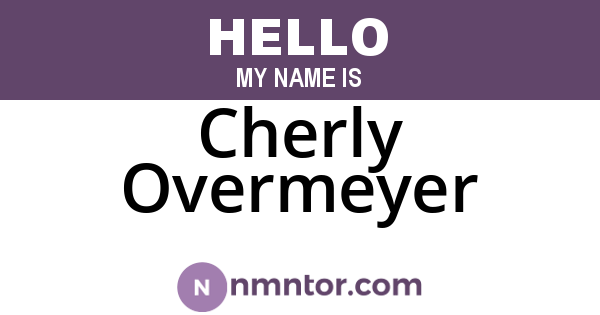 Cherly Overmeyer