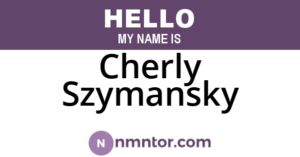 Cherly Szymansky