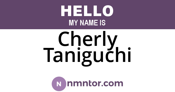 Cherly Taniguchi
