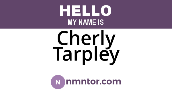 Cherly Tarpley