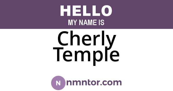 Cherly Temple