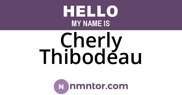 Cherly Thibodeau