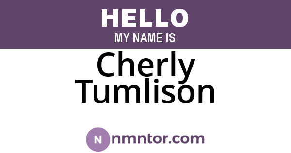 Cherly Tumlison