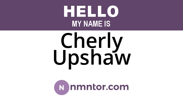 Cherly Upshaw