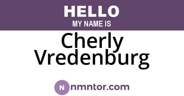 Cherly Vredenburg