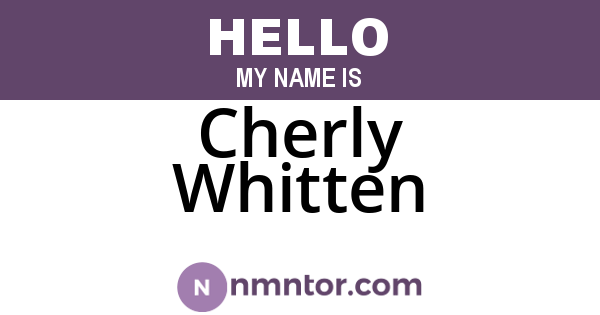 Cherly Whitten