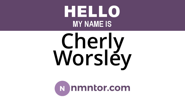 Cherly Worsley