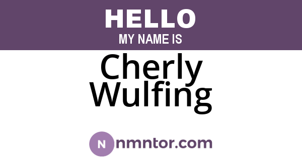 Cherly Wulfing