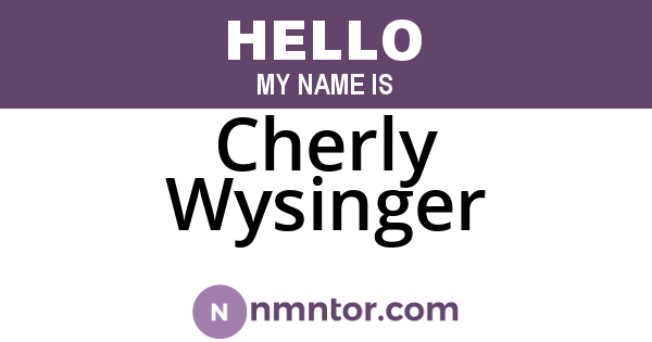 Cherly Wysinger