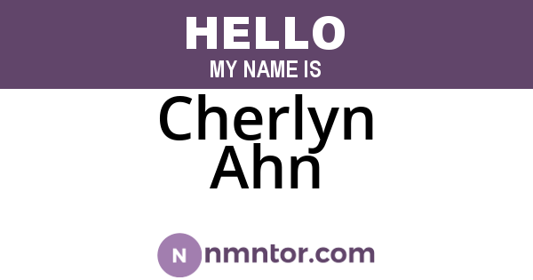 Cherlyn Ahn