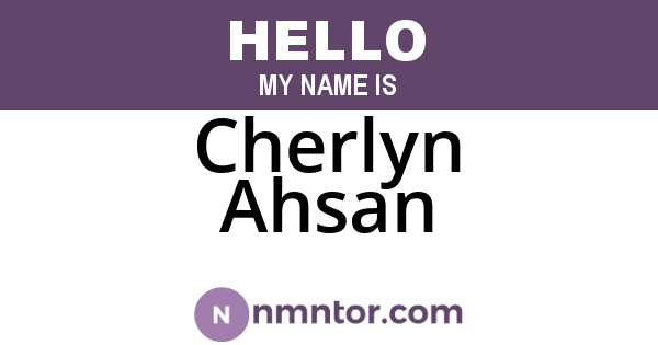 Cherlyn Ahsan