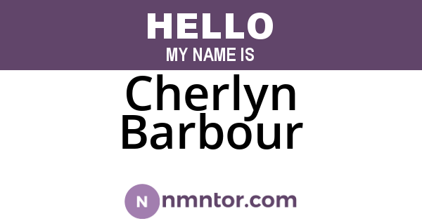 Cherlyn Barbour